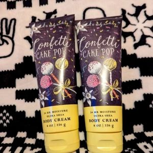 2) Bath and Body Works " Cake Pop confetti" lotions